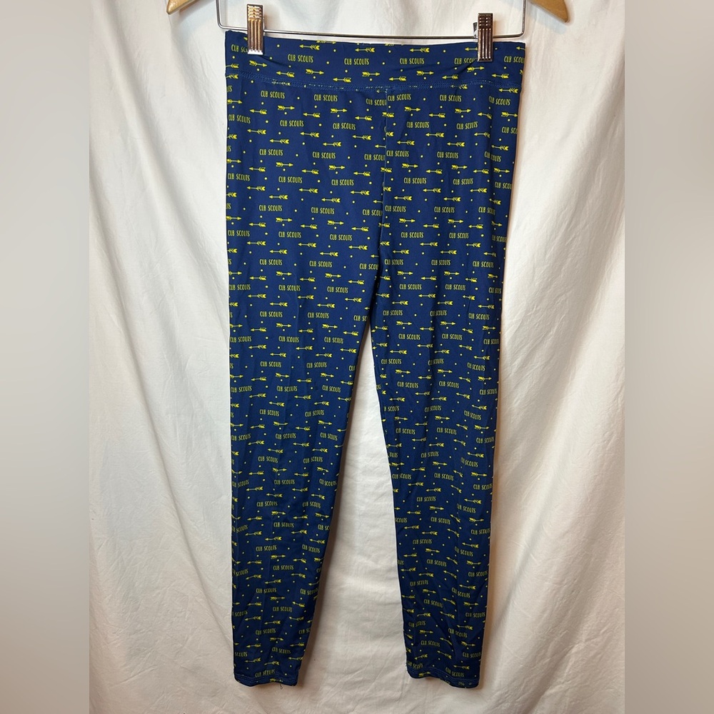 Boy Scouts of America Girls Cub Scout Blue Arrow Pattern Leggings Size 12